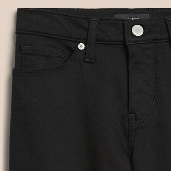 BANANA REPUBLIC Mid + Skinny Jean, Black, Size 35 Short - Picture 4 of 14